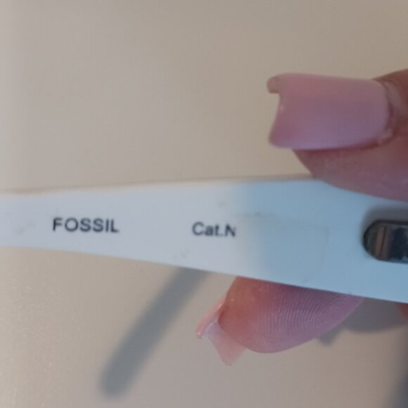 Fossil Sienna Prescription Bling Black/White Flex Hinges Wrap Around Sunglasses - Picture 2 of 5